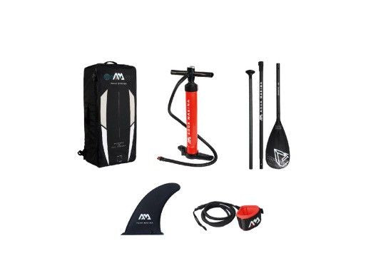 Load image into Gallery viewer, Aqua Marina Pure Air All-Around iSUP | Adjustable Aluminum Paddle with Safety Leash | Blue | 10&#39; 10&quot; x 32&quot; | PA-23AR06PS
