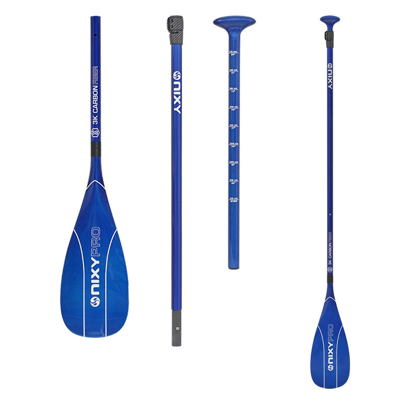 Load image into Gallery viewer, NIXY 3-Piece Adjustable 100% 3K Color Carbon Fiber SUP Pro Paddle
