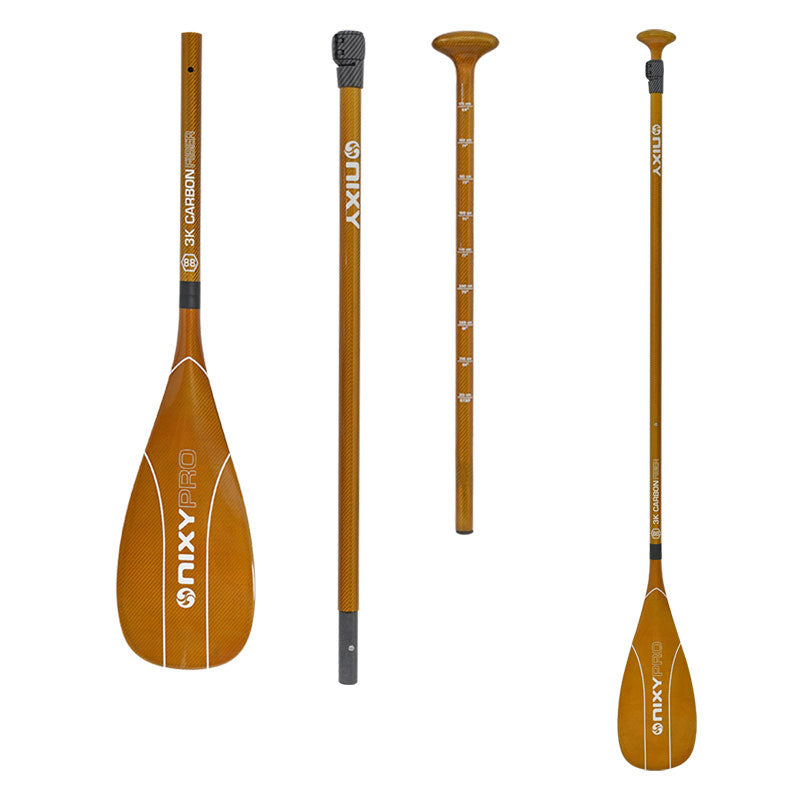 Load image into Gallery viewer, NIXY 3-Piece Adjustable 100% 3K Color Carbon Fiber SUP Pro Paddle
