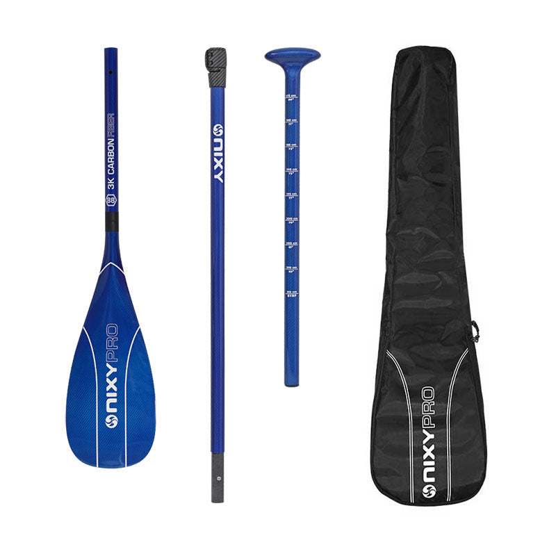 Load image into Gallery viewer, NIXY 3-Piece Adjustable 100% 3K Color Carbon Fiber SUP Pro Paddle
