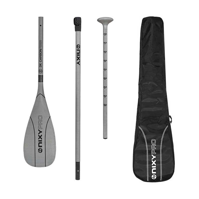 Load image into Gallery viewer, NIXY 3-Piece Adjustable 100% 3K Color Carbon Fiber SUP Pro Paddle
