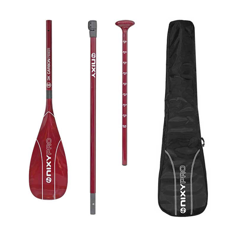 Load image into Gallery viewer, NIXY 3-Piece Adjustable 100% 3K Color Carbon Fiber SUP Pro Paddle
