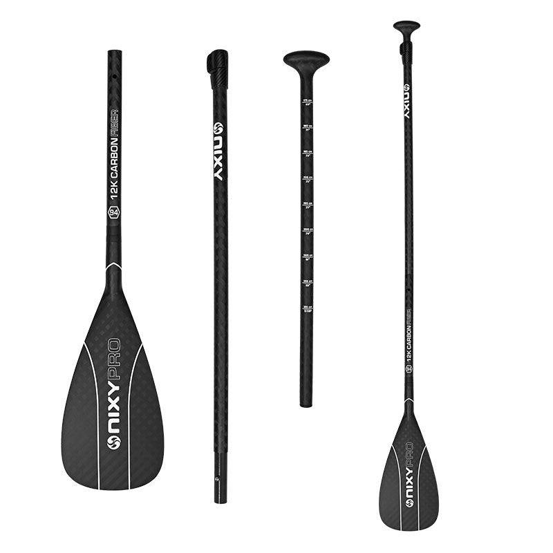Load image into Gallery viewer, NIXY 3-Piece Adjustable 100% 12K Carbon Fiber SUP Pro Paddle
