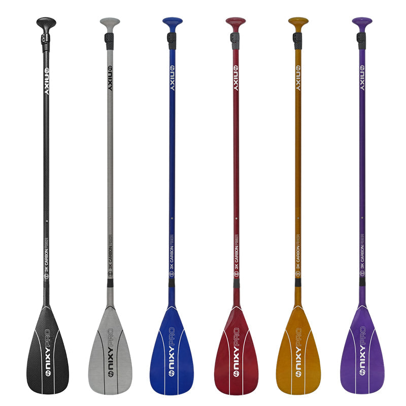 Load image into Gallery viewer, NIXY 3-Piece Adjustable 100% 3K Color Carbon Fiber SUP Pro Paddle
