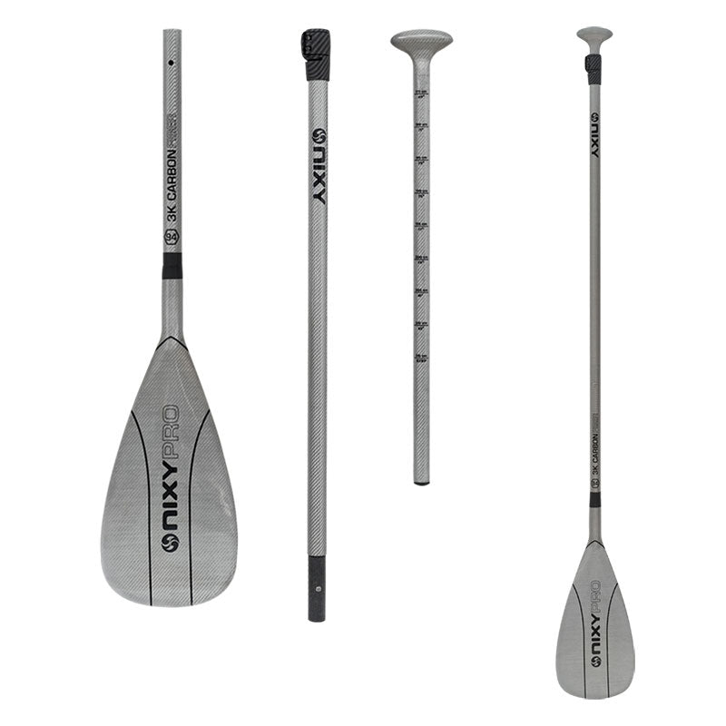 Load image into Gallery viewer, NIXY 3-Piece Adjustable 100% 3K Color Carbon Fiber SUP Pro Paddle
