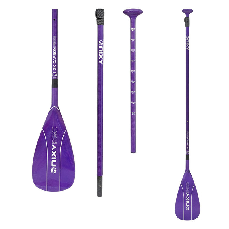 Load image into Gallery viewer, NIXY 3-Piece Adjustable 100% 3K Color Carbon Fiber SUP Pro Paddle
