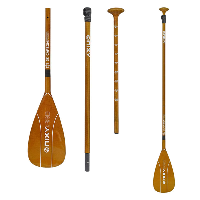 Load image into Gallery viewer, NIXY 3-Piece Adjustable 100% 3K Color Carbon Fiber SUP Pro Paddle
