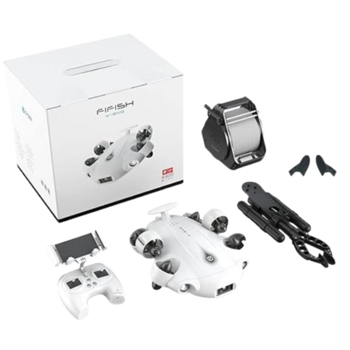 QYSEA Fifish V-EVO ARM 4K Underwater Drone Kit – Intelligent Tracking, Cinematic Control & Precision Grasping Power