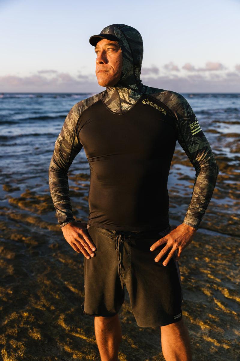 Load image into Gallery viewer, Tropicam Hooded Surf Rashguard
