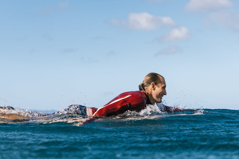 Load image into Gallery viewer, Maroon Carvico Hooded Surf Rash Guard
