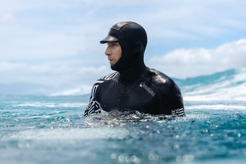 Load image into Gallery viewer, Black Carvico Hooded Surf Rashguard
