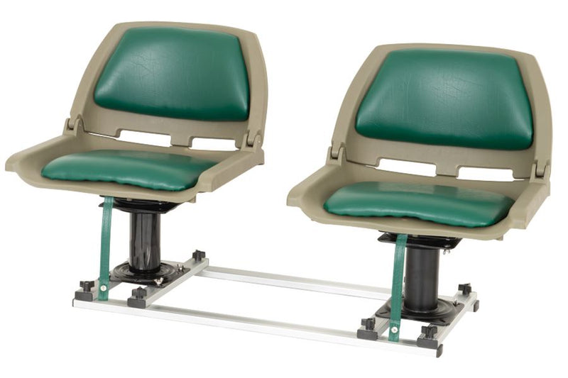 Load image into Gallery viewer, Sea Eagle Tandem Green Locking Swivel Seats w/ 7&quot; Pedestals
