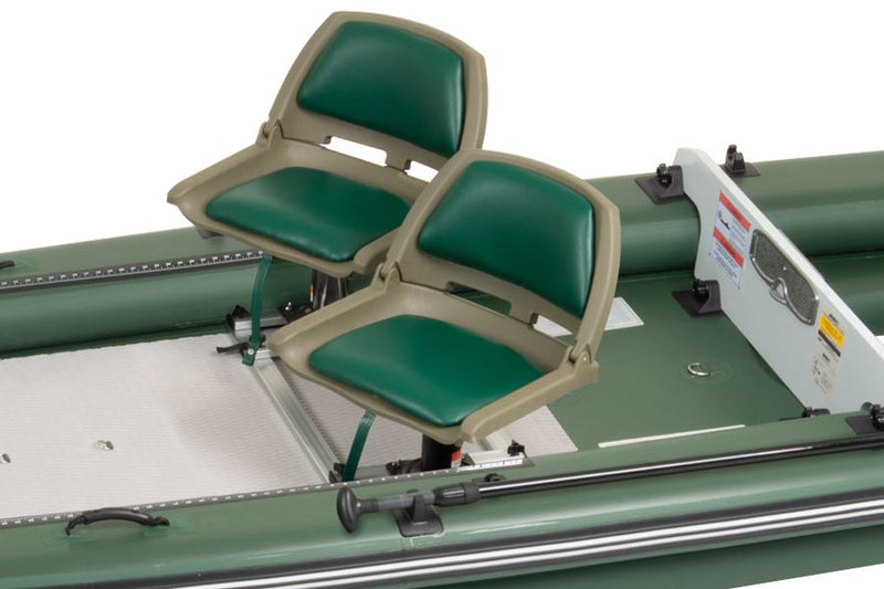 Load image into Gallery viewer, Sea Eagle Tandem Green Locking Swivel Seats w/ 7&quot; Pedestals
