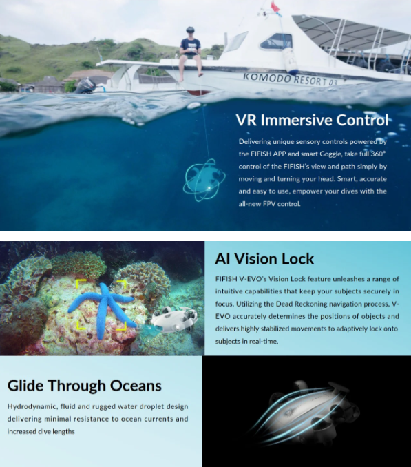Load image into Gallery viewer, QYSEA Fifish V-EVO ARM 4K Underwater Drone Kit – Intelligent Tracking, Cinematic Control &amp; Precision Grasping Power
