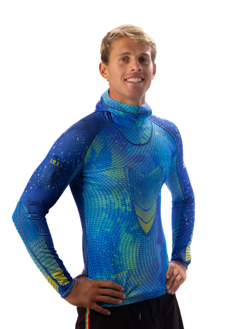Load image into Gallery viewer, Kajiki Hooded Spearfishing Rash Guard

