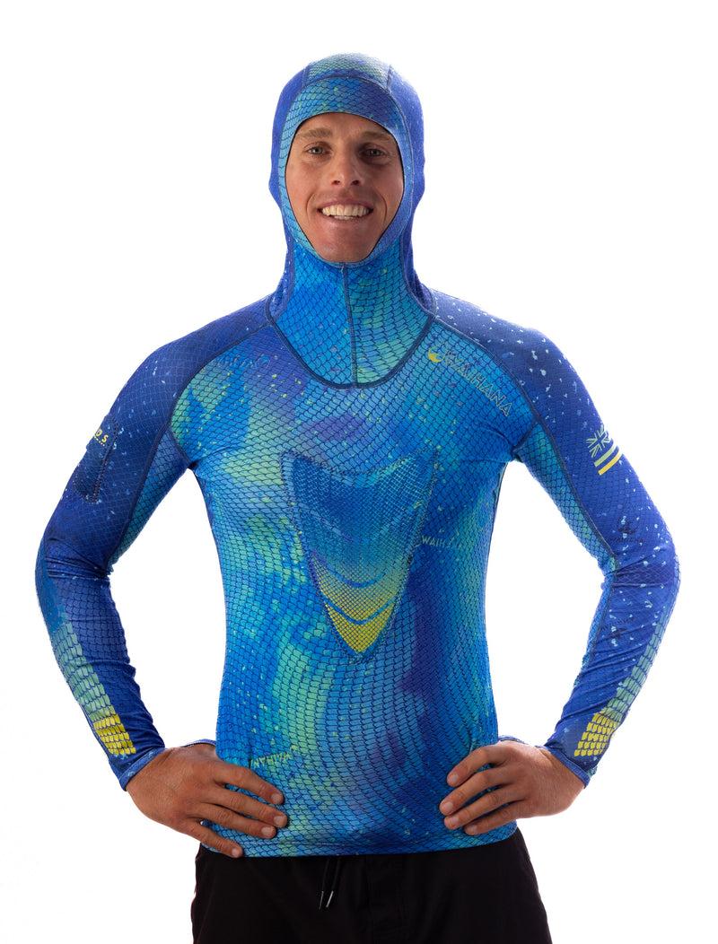 Load image into Gallery viewer, Kajiki Hooded Spearfishing Rash Guard
