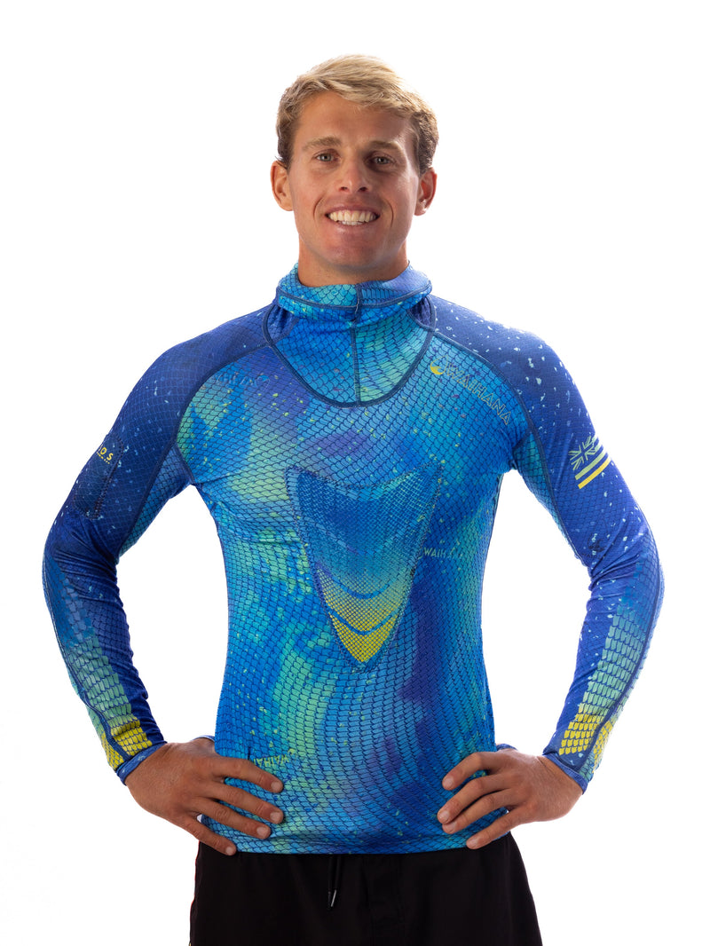 Load image into Gallery viewer, Kajiki Hooded Spearfishing Rash Guard
