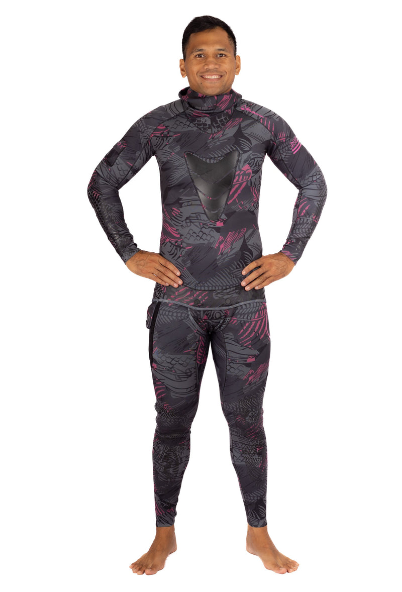 Load image into Gallery viewer, Men’s Pink Fishbone Spearfishing 1.5mm Wetsuit
