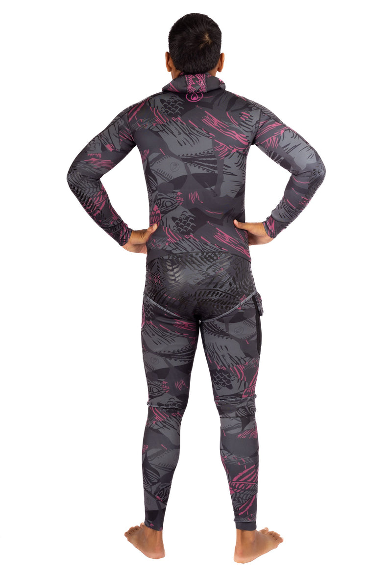 Load image into Gallery viewer, Men’s Pink Fishbone Spearfishing 1.5mm Wetsuit

