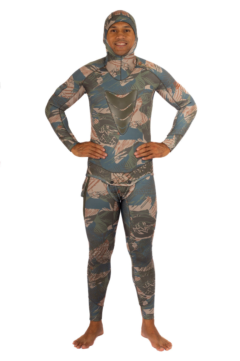Load image into Gallery viewer, Men’s Hawaiian Brushstroke Spearfishing 3.5mm Wetsuit
