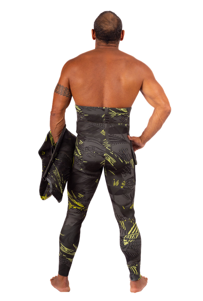 Load image into Gallery viewer, Men’s Lime Fishbone Spearfishing 3.5mm Wetsuit
