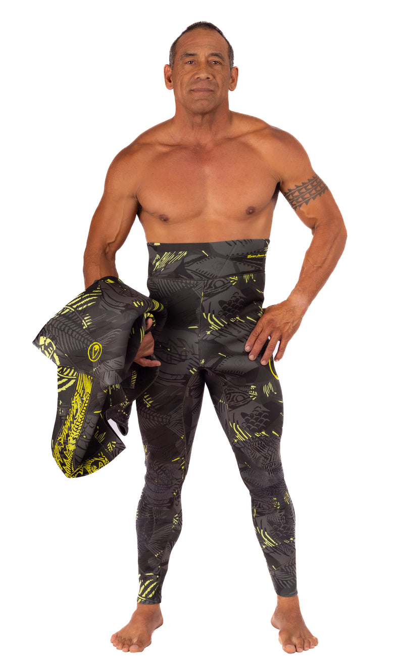 Load image into Gallery viewer, Men’s Lime Fishbone Spearfishing 3.5mm Wetsuit
