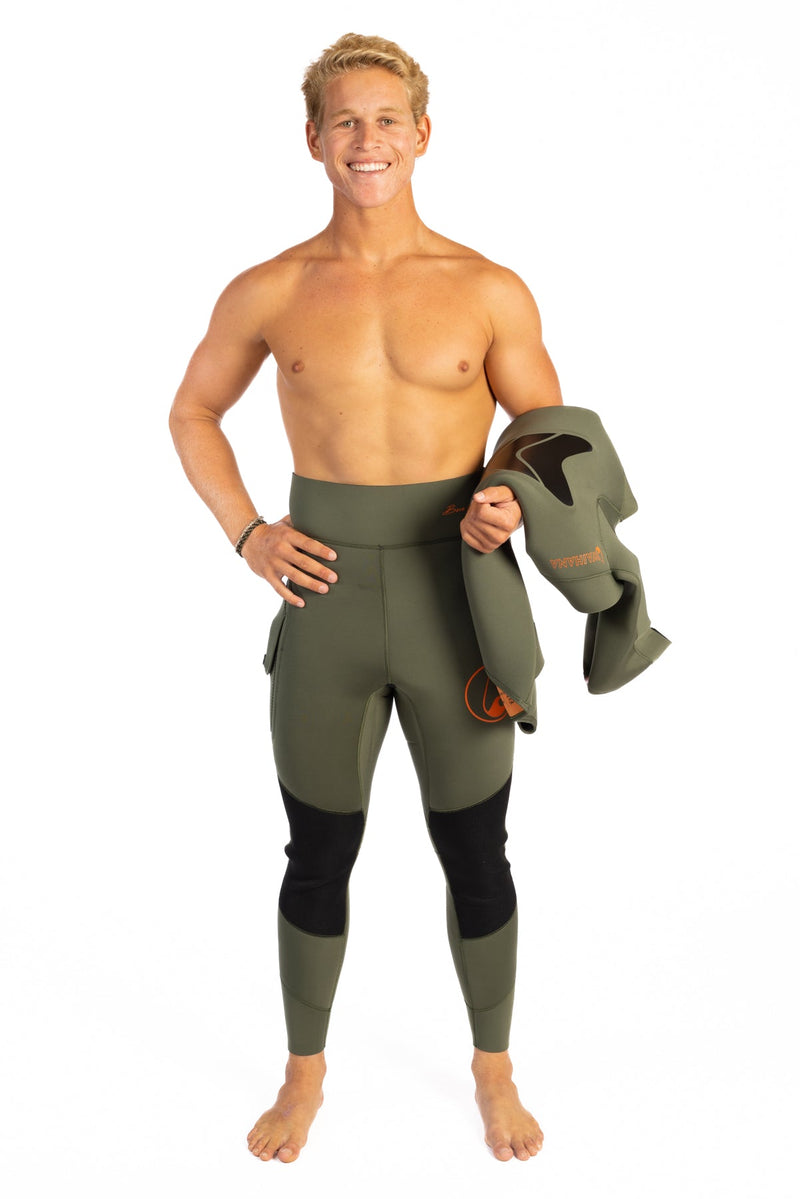 Load image into Gallery viewer, Men&#39;s Ranger Green Essentials Pro 3.0mm Wetsuit
