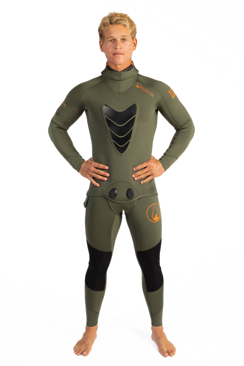 Load image into Gallery viewer, Men&#39;s Ranger Green Essentials Pro 5.0mm Wetsuit
