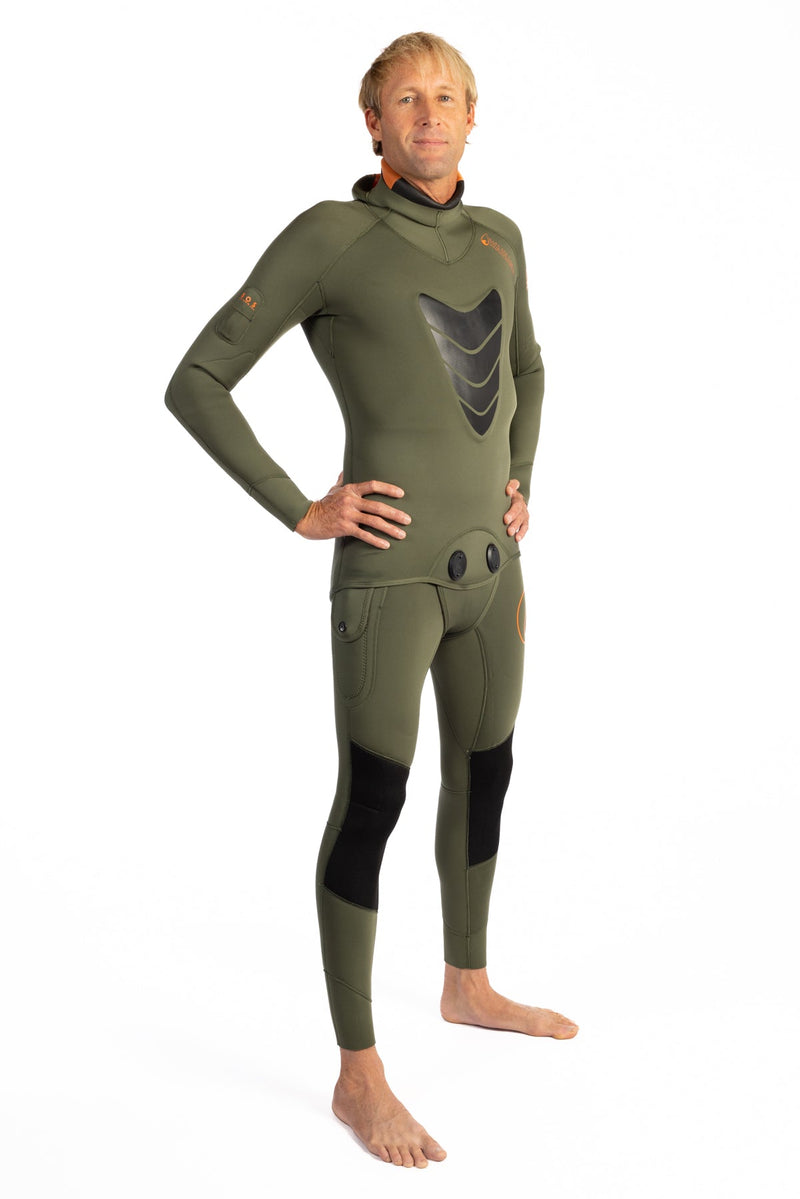 Load image into Gallery viewer, Men&#39;s Ranger Green Essentials Pro 5.0mm Wetsuit
