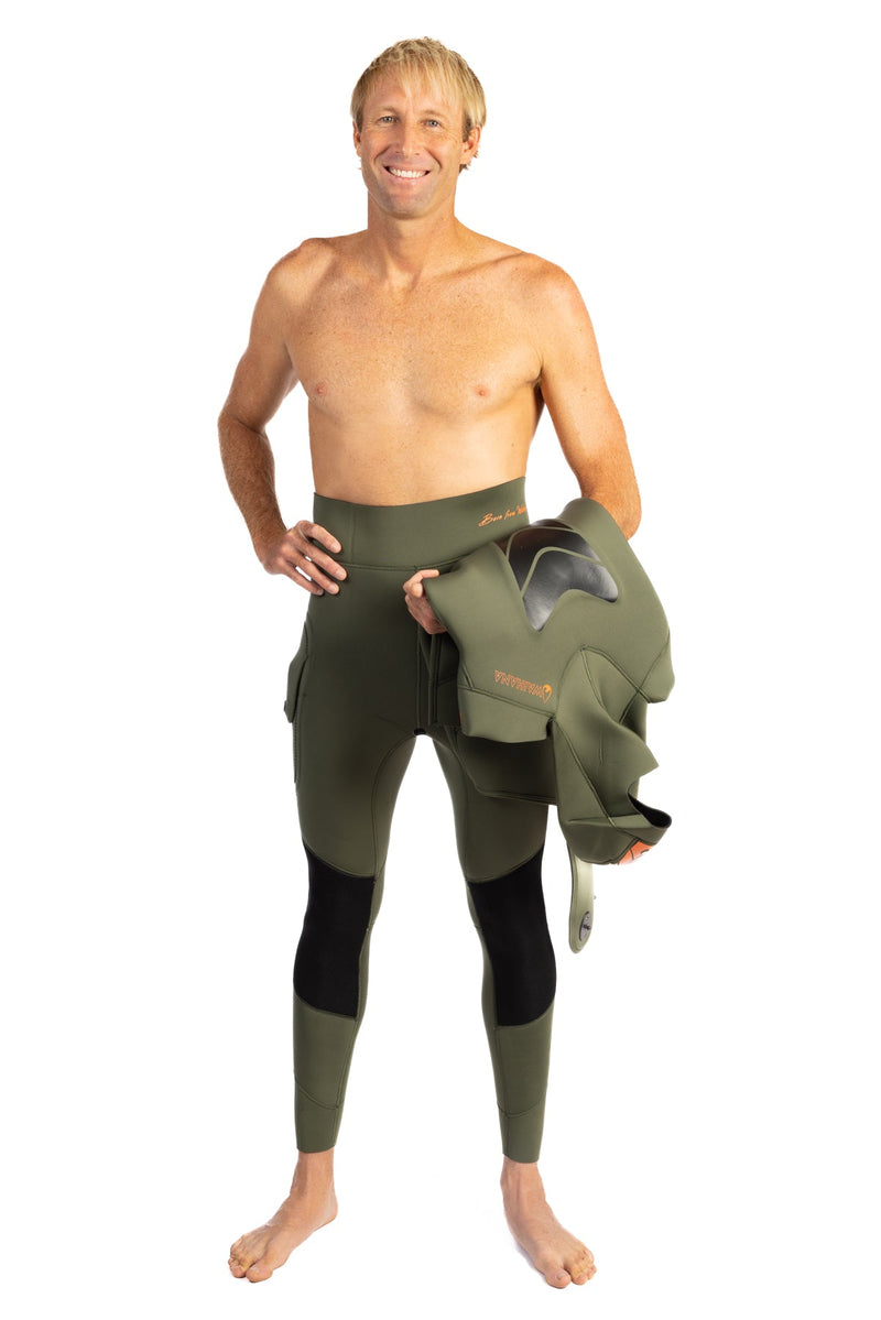 Load image into Gallery viewer, Men&#39;s Ranger Green Essentials Pro 5.0mm Wetsuit
