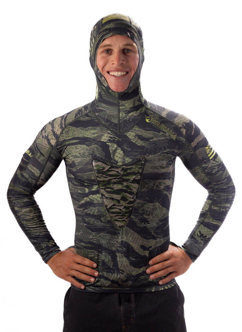 Load image into Gallery viewer, Tropicam Hooded Spearfishing Rashguard
