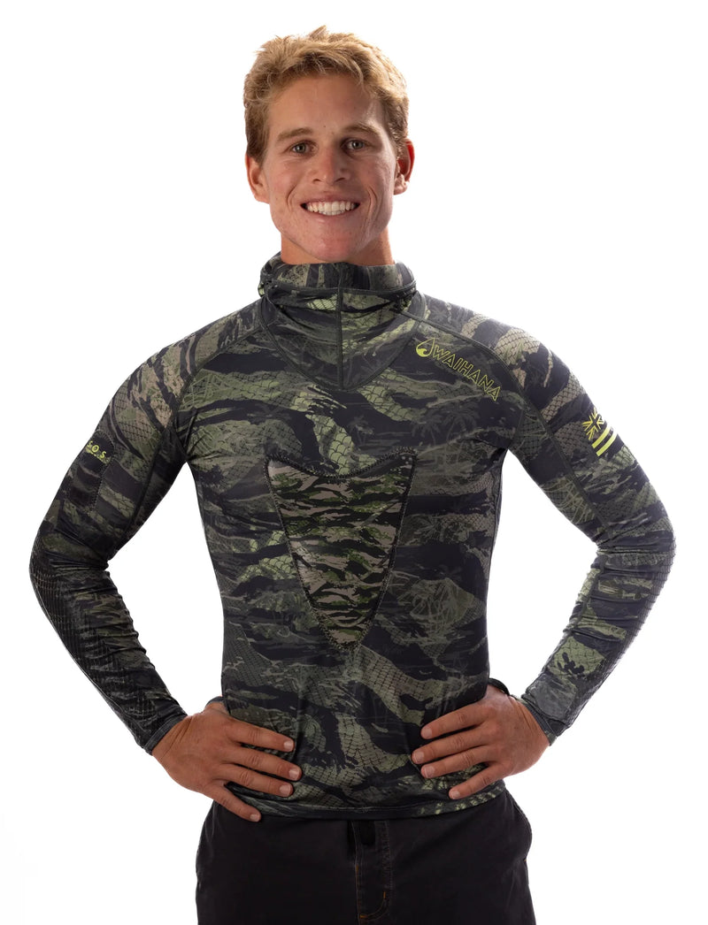 Load image into Gallery viewer, Tropicam Hooded Spearfishing Rashguard
