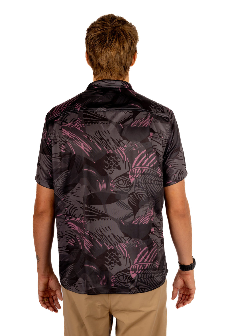 Load image into Gallery viewer, Unisex Pink Fishbone Aloha Shirt
