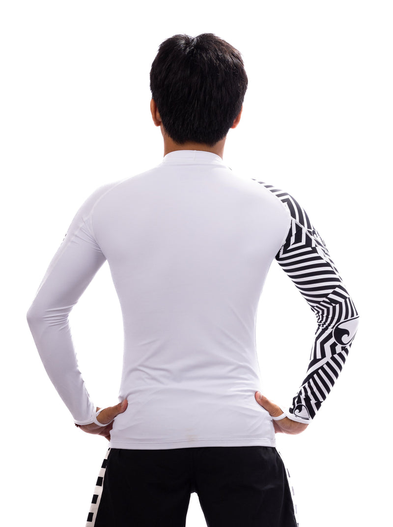 Load image into Gallery viewer, White Carvico Crewneck Rashguard
