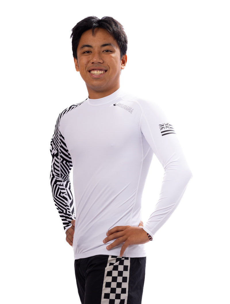 Load image into Gallery viewer, White Carvico Crewneck Rashguard
