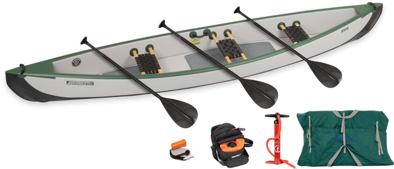 Load image into Gallery viewer, Sea Eagle TC16 Inflatable Travel Canoe – Rigid, Stable &amp; Ultra-Portable Adventure Canoe
