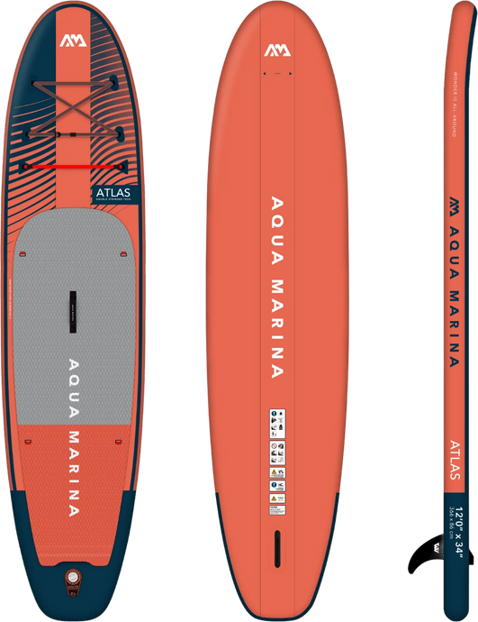 Aqua Marina BT-23ATP Atlas 12' Inflatable Stand Up Paddle Board All-Around Advanced Series New