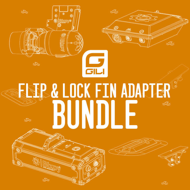 Load image into Gallery viewer, GILI/Bixpy K-1 Outboard Kit - Flip &amp; Lock Fin Adapter Bundle
