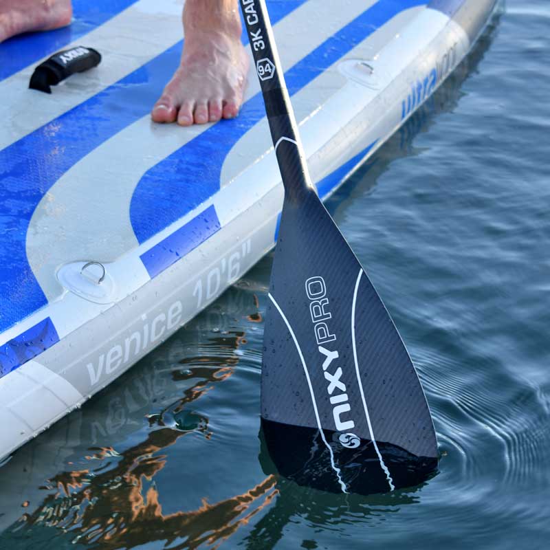 Load image into Gallery viewer, NIXY 3-Piece Adjustable 100% 3K Color Carbon Fiber SUP Pro Paddle
